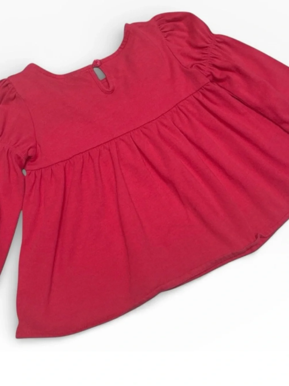 Baby Gap Girls 18-24M Pink Rosette Long Sleeve Swing Top